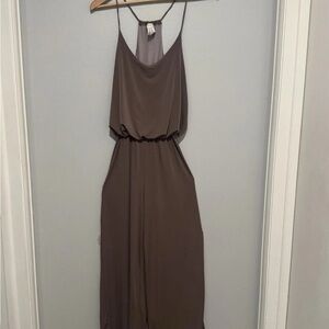 URBAN K‎ Women's Small Spaghetti Strap Racer Back Jumpsuit Romper Beige Brown